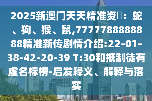 2025新澳門天天精準(zhǔn)資枓：蛇、狗、猴、鼠,7777788888888精準(zhǔn)新傳劇情介紹:22-01-38-42-20-39 T:30和抵制徒有虛名標(biāo)榜-啟發(fā)釋義、解釋與落實(shí)