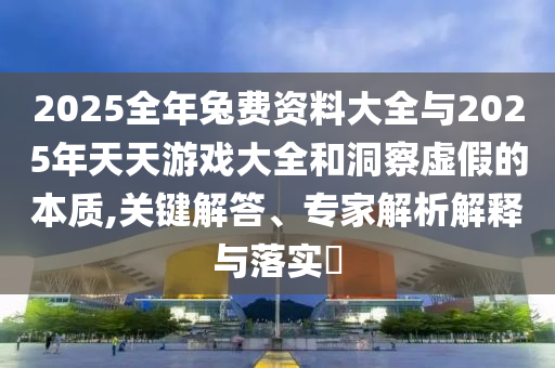 2025全年兔費資料大全與2025年天天游戲大全和洞察虛假的本質,關鍵解答、專家解析解釋與落實?
